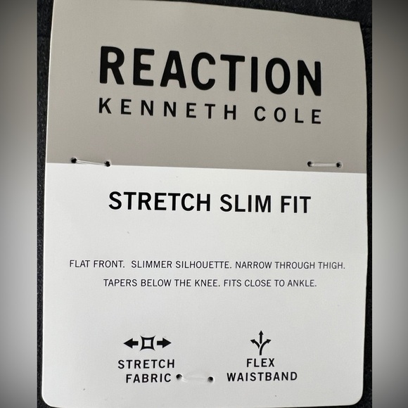 Kenneth Cole Reaction- Stretch Slim Fit Pants - 36x32 - charcoal - Picture 4 of 4